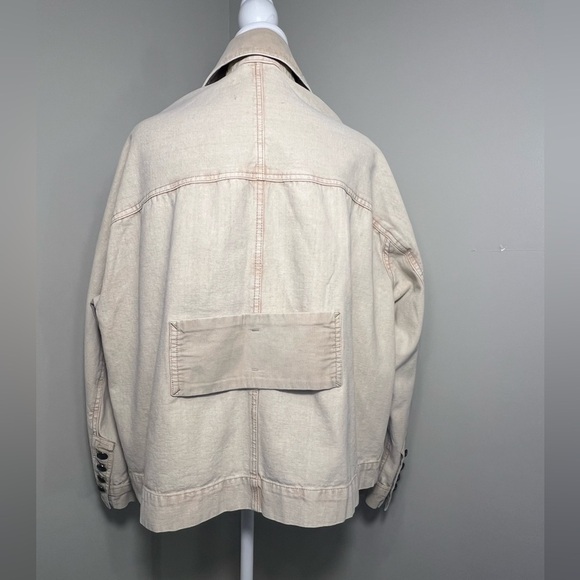 NWT We The Free viva surplus jacket double breasted cropped trench fisherman - Picture 3 of 12